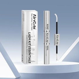 Lash Bond and Seal - 150H Long Lasting Waterproof Eyelash Glue for Lash Clusters - Strong Hold, Latex-Free & Non-Irritating Extension Glue for Sensitive Eyes & DIY at Home(White 5ml+5ml)