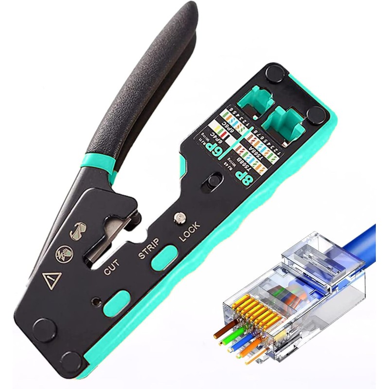 Gaobige Network Tool kit, Pass Through RJ45 Crimp Tool kit,