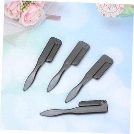 MERRYHAPY Professional Eyebrow Grooming Tools Stainless Steel Lash Comb Angled Brush Eyebrow Spoolies Portable Set