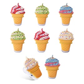 COOK WITH COLOR Cute Bag Clips - Funny Snack Clips, Magnetic Chip Clips for Bags - Kitchen and Food Bag Clips for Airtight Seal for Food Storage, Ice Cream - More Colors, Pack of 8