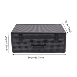 LYNICESHOP Portable Professional Barber Case, Black Aluminum Alloy Professional Barber Case in Backpack Travel Organizer Pro Hair Stylist Tool Kits Organizer for Clipper Trimmer Storage