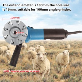 VISLONE 8 Blades Livestock Hoof Trimming Grinding Wheel Sheep Cattles Horses Cow Trimming Plate Wood Carving Disc Aluminum Alloy Electric Angle Grinder Attachments Tool