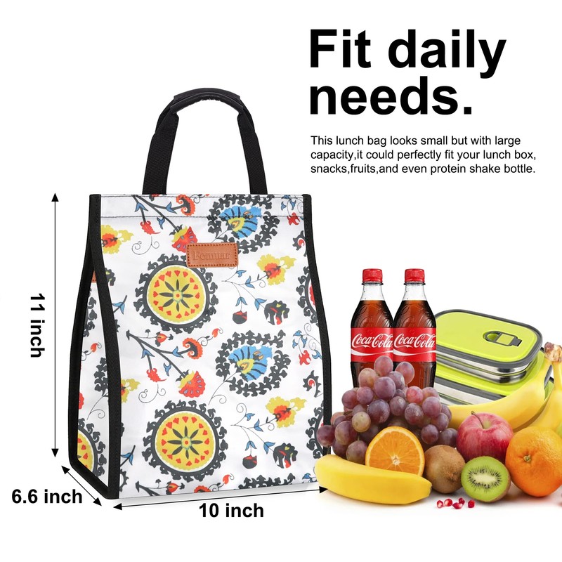 Lunch Bags for Women Insulated Reusable Lunch Tote with Internal