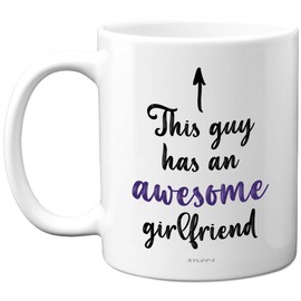 Stuff4 Boyfriend Gifts - This Guy Has an Awesome Girlfriend - Valentines Gifts for Him, 11oz Ceramic Mugs Dishwasher Safe, Funny Gifts for Boyfriends, Christmas Presents, Valentine's Day Birthday