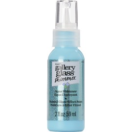 Gallery Glass Aqua Stained Glass 2 fl oz Brilliant Shimmer Finish Paint, Perfect for Easy to Apply DIY Arts and Crafts, 19684