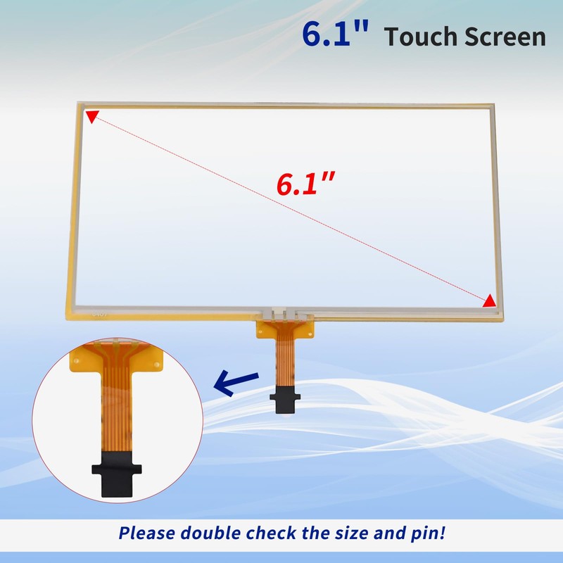 Getfarway 6.1" Touch Screen 12 Pin Compatible with Toyota Camry