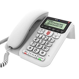 BT Decor 2600-CID-TAM = Answer Machine Version + Call Blocker + Caller Display - Hands Free Speaker Phone (Corded Telephone) - Desk / Table Mounting Bracket Included - Caller ID - TrueCall Advanced Call Blocking - White