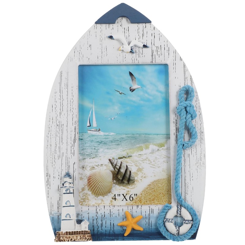 Levemolo Mediterranean Seagull Photo Frame Beach Picture Frame Desktop Picture
