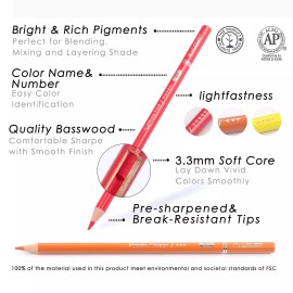 KALOUR Professional Colored Pencils,Set of 120 Colors,Artists Soft Core with ...
