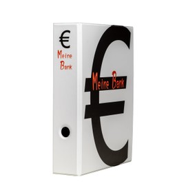 -Meine Bank- PVC Motif Folder A4 - Sturdy PVC Folder with 2-Ring Mechanism, Made in Germany, Durable Folder for Documents and Documents, No Import
