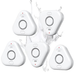 5 Pack Water Leak Detectors - Adjustable Audio Alarm System