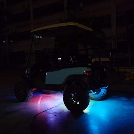 10L0L Golf Cart Underglow LED Light Strip Kit, 14 Modes Underbody Glow Neon Lighting with Wireless Remote Control, Sound Active, Water Resistant Flexible Tubes 126-LEDs 86 Inch 2 Pack