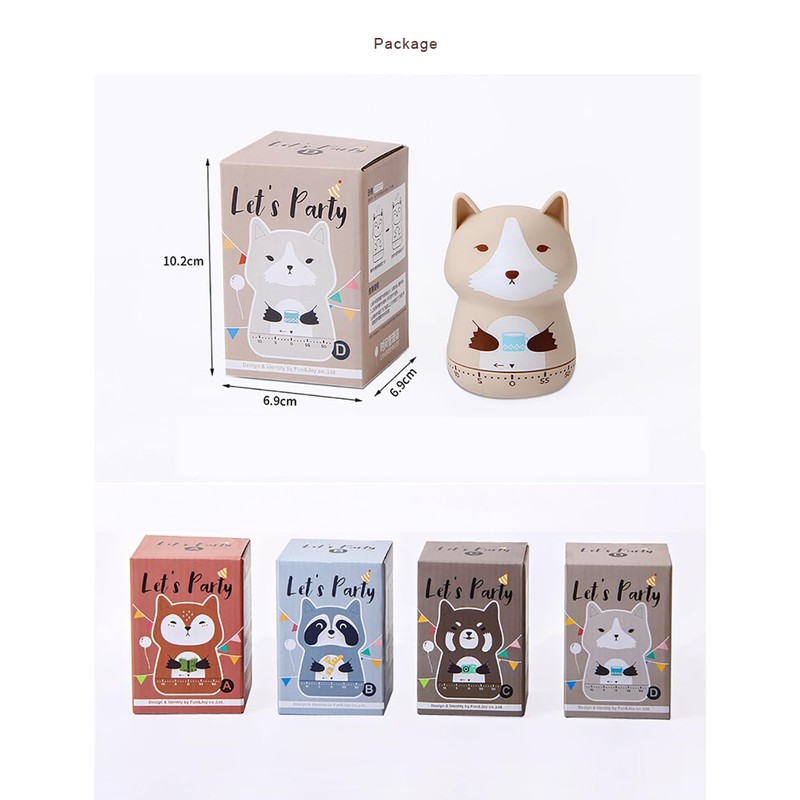 Cute Kitchen Timer,Mechanical Boiled Egg Timer for Cooking,Sports,Beauty,Study (Lesser Panda)