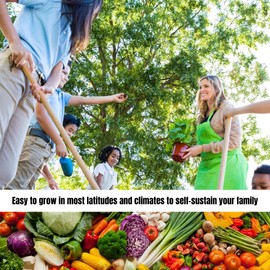 Survival Garden Heirloom Seeds Non GMO - 105 Varieties of Herb, Fruit and Vegetable Seeds for Planting Home Garden Plus Seed Storage Organizer Vault - Non Hybrid Open Pollinated by Grow For It