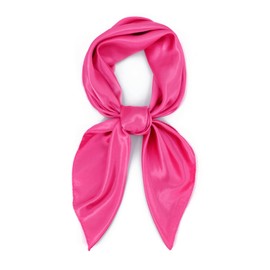 vimate Silk Feeling Scarves - 35X35 inch Satin Neck Scarf Head Scarf for Women Hair Wrapping (109-Fuchsia)