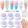 SAVILAND Advanced Non-Sticky Solid Builder Nail Kit: 6PCS Aurora Colors
