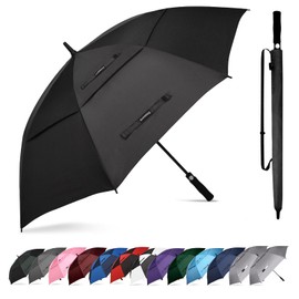 Trenovo Automatic Open Golf Umbrella, 47/54/62/68/72 Inch Extra Large Umbrella Oversize Double Vented Canopy, UV Protection Waterproof Windproof Stick Umbrellas for Rain Men and Women