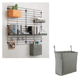 Metaltex Textile Bag, Cotton, Grey, 24x9x21 cm