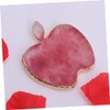 BIUDECO 1pc Shaped Manicure Palette Gold Brim Light Red Agate