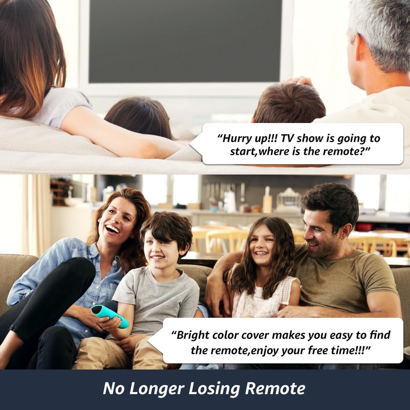 2 Pack Silicone TV Remote Case, Control Cover(Green & Sky