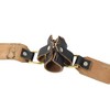 Armorvenue: Black Leather Double Wrap Sword Belt Black X-Large