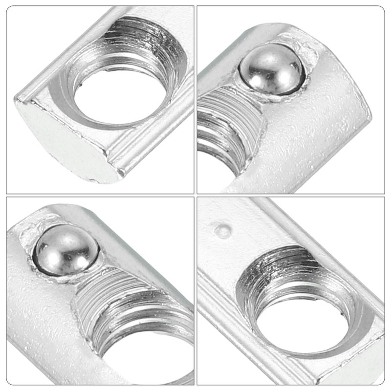 sourcing map Roll-in Spring M6 T Nut, Roll Ball Elastic