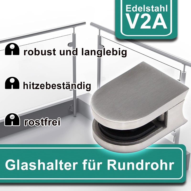 PRIOstahl Glass Holder Glass Clamp Holder Glass Plate Holder –