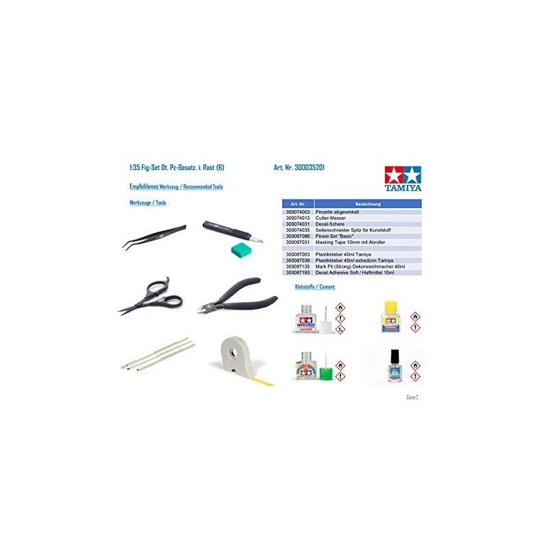 Tamiya 300035201 - Set Statuette Soldati Tedeschi della seconda Guerra