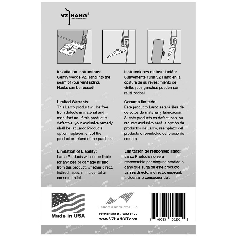 VZ Hang Keyhole Vinyl Siding Hooks