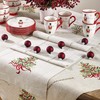 SARO LIFESTYLE 60041.N1690B Holly Collection Christmas Tree Embroidered Table Runner,