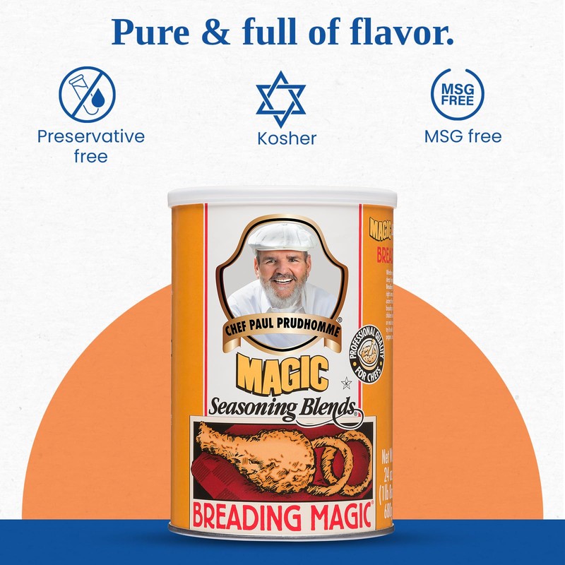 Chef Paul Magic Seasoning Blends Breading Magic | Crispy, Flavorful