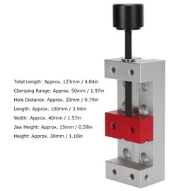 Mini Drill Press Vice Bench Vice Clamp, Miniature Bench Table Vise Small Clamp Vice Aluminum Alloy Woodworking Tool for Mini CNC Router 123mm