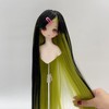 Doll Long Straight Wigs Dual Color Simulation Soft High Temperature