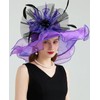 ZYACTU Women's Organza Church Kentucky Hat Fascinato Wedding Cocktail Tea