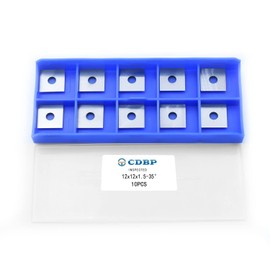 CDBP Square Indexable Cutting Plate 12 x 12 x 1.5 mm, Taper Cutting Inserts / Reversible Blade HM, Pack of 10