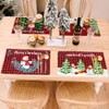 JAHEMU Christmas Place Mats Snowman Waterproof Non-Slip Place Mat Coaster