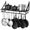 KES 30-Inch Kitchen Pan Pot Rack Wall Mounted Hanging Storage