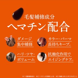 DRH+ Daily Repair Scalp Shampoo 11.8 fl oz (350 ml) & Treatment 12.8 oz (350 g) [Hematin, Aging Care, Damage Repair] (Refill Set)