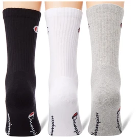 Champion Unisex Socks (Pack of 6), Light grey mottled, white, black