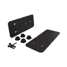 OZCO Ironwood 8" Post to Beam Flush Connector Heavy Duty Black Powder-Coated Steel Bracket for Wood Posts, Outdoor Beam Braces, Corner Brackets, Flush Brackets for Wood and Aluminum, 2-Pack, 51776