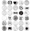 MORCART Pack of 30 Magnets, Funny Linear Art Fridge Magnets,