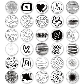 MORCART Pack of 30 Magnets, Funny Linear Art Fridge Magnets, Decorative for Magnetic Board, Fridge, Whiteboard, Kitchen, Blackboards, Notice Board, Office, Children and Adults, Gift