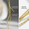 Yellow gold plate 925 Sterling Silver Threader Tassel Curve Dangle