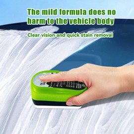 Clear Vision Car Oil Film Cleaning Brush Automotive Windshield Cleaner, 2.0 Upgrade Clear Vision Glass Cleaner Reusable Rain and Fog Cleaning Glass Brush for Car Windows, Universal Glass Wipe Board