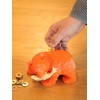 Beams Japan Salmon Bear Piggy Bank, Orange