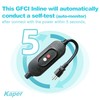 Kaper GFCI Inline Plug Replacement Assembly 3 Prong ,Auto-Monitor,Auto Reset,
