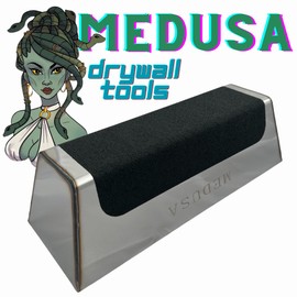 Medusa, 10" Professional Grade Heli-Arc Welded Stainless Steal Drywall Taping Mud Pan with Non Slip Grip, Easy Clean, Perfect for All Knives 10" And Under, Durable, and Built to Last