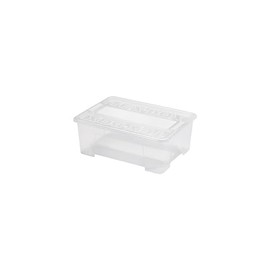 Heidrun TEX-BOX Small with Lid + Click Closure, 1 Litre, Rectangular, Plastic, Not Waterproof, Click Closure, Storage Box, Box