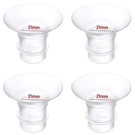 Flange Inserts 21 mm for Momcozy M9/M6/M5/S12 Pro/S9 Pro/Medela/Spectra/Bellababy/Lansinoh/Elvie/Nuliie/Kissbobo/AnWIKE 24 mm Milk Pump, for 24 mm Flange/Shield of Most Pumps, Pack of 4