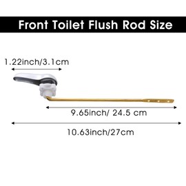 Toilet Lever Replacement Kit, Front Universal Toilet Flush Handle Zinc Alloy Toilets Bowl Repair Inside Tank Chain Flusher Handles Trip Lever Replacement Parts